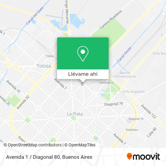 Mapa de Avenida 1 / Diagonal 80