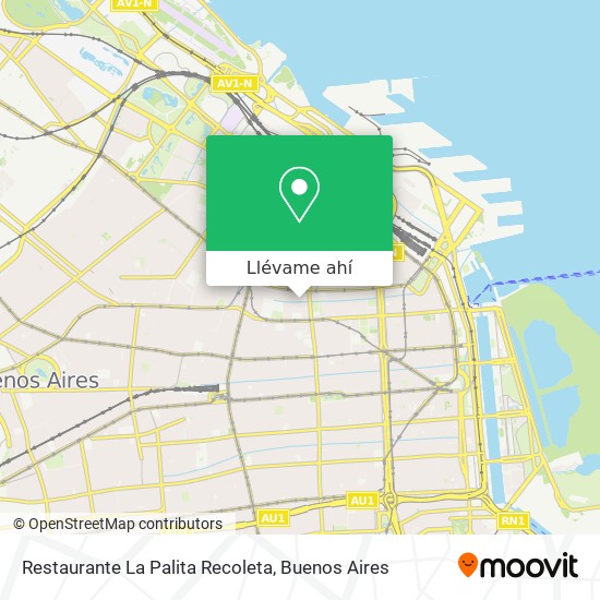Mapa de Restaurante La Palita Recoleta