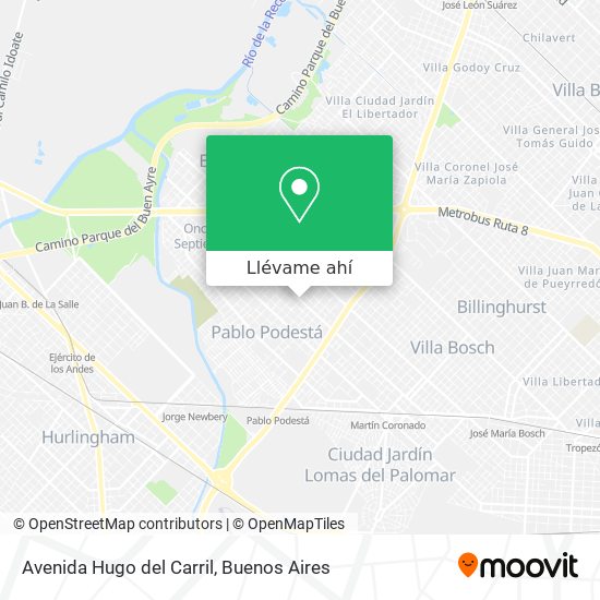 Mapa de Avenida Hugo del Carril