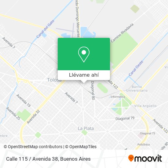 Mapa de Calle 115 / Avenida 38