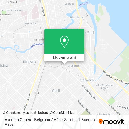 Mapa de Avenida General Belgrano / Vélez Sarsfield