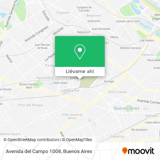 Mapa de Avenida del Campo 1008
