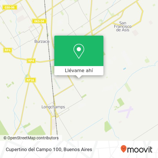 Mapa de Cupertino del Campo 100