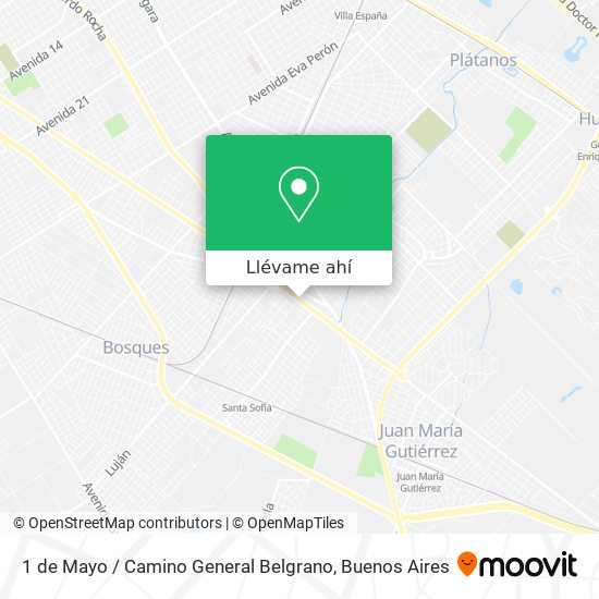 Mapa de 1 de Mayo / Camino General Belgrano