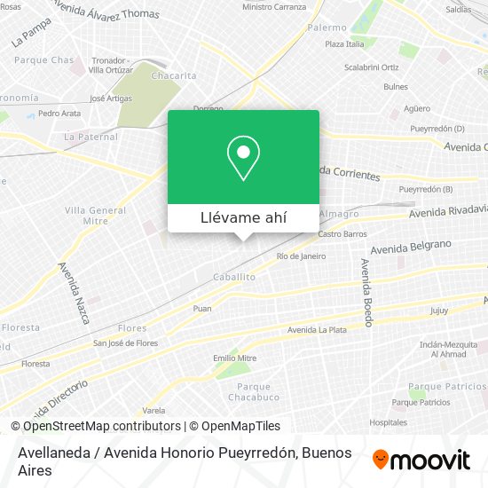 Mapa de Avellaneda / Avenida Honorio Pueyrredón