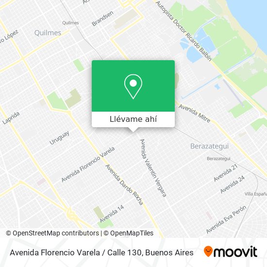 Mapa de Avenida Florencio Varela / Calle 130