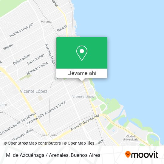 Mapa de M. de Azcuénaga / Arenales
