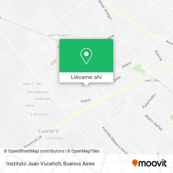 Mapa de Instituto Juan Vucetich