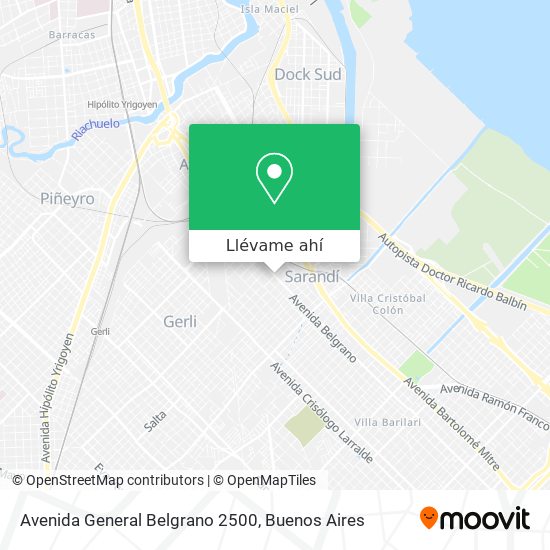 Mapa de Avenida General Belgrano 2500