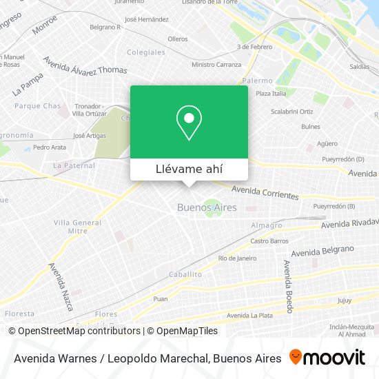 Mapa de Avenida Warnes / Leopoldo Marechal