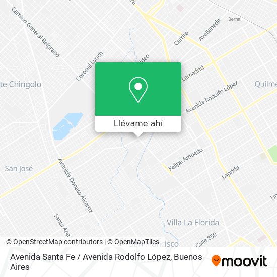 Mapa de Avenida Santa Fe / Avenida Rodolfo López