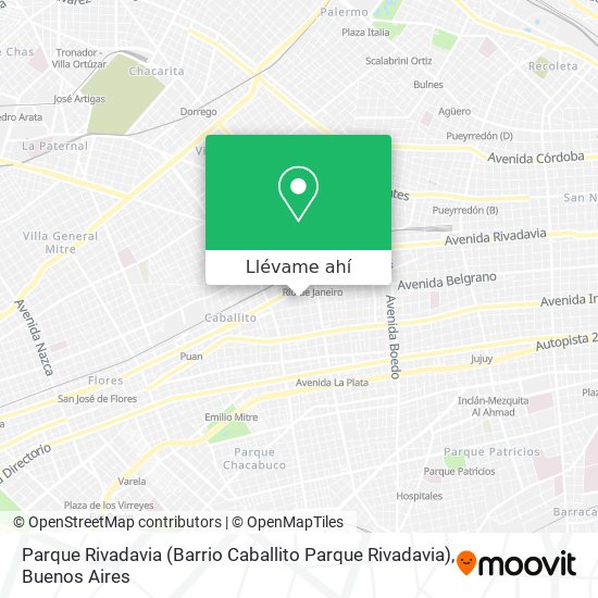 Mapa de Parque Rivadavia (Barrio Caballito Parque Rivadavia)