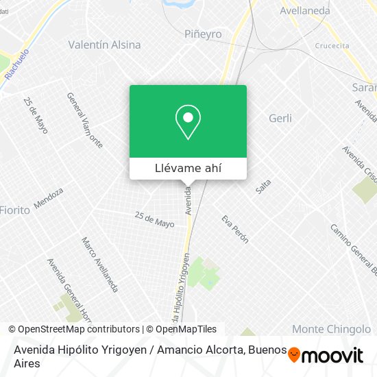 Mapa de Avenida Hipólito Yrigoyen / Amancio Alcorta