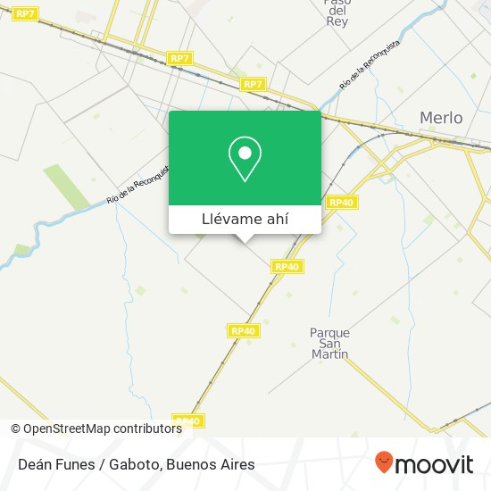 Mapa de Deán Funes / Gaboto
