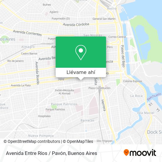 Mapa de Avenida Entre Ríos / Pavón