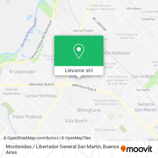 Mapa de Montevideo / Libertador General San Martín