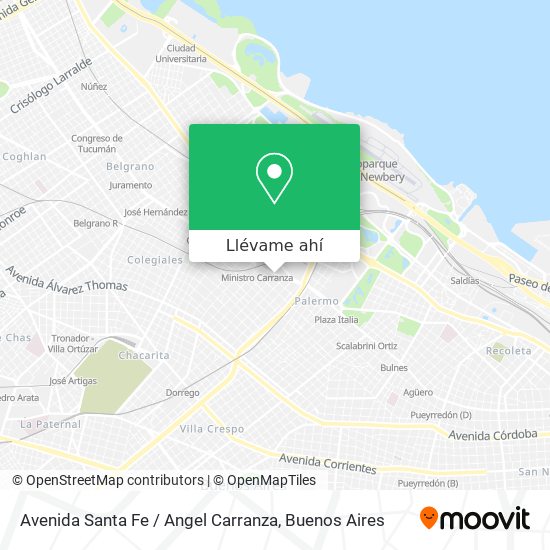 Mapa de Avenida Santa Fe / Angel Carranza