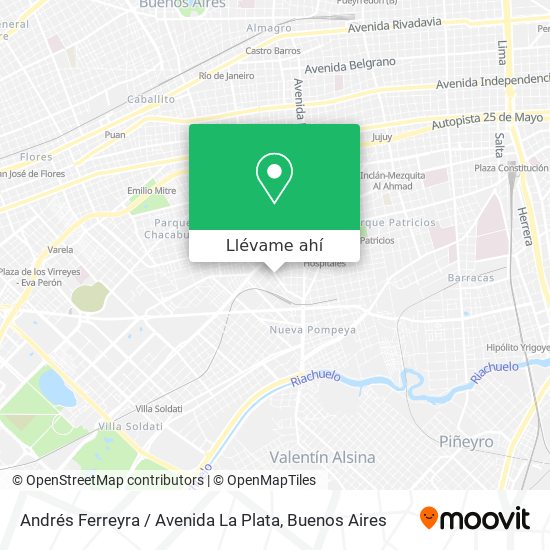 Mapa de Andrés Ferreyra / Avenida La Plata