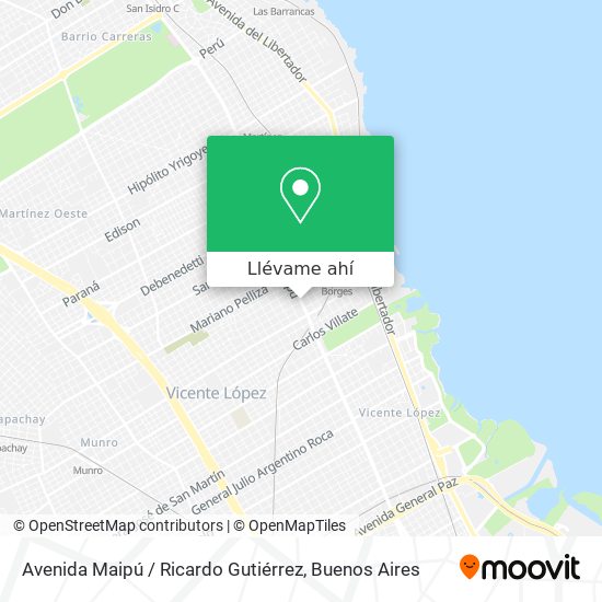 Mapa de Avenida Maipú / Ricardo Gutiérrez