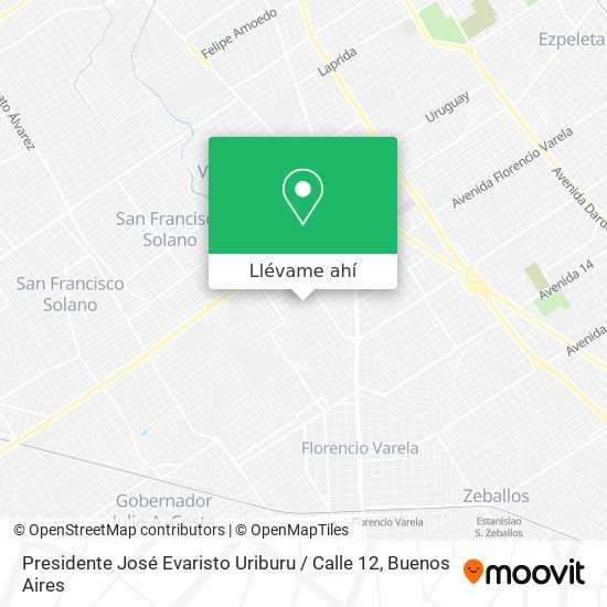 Mapa de Presidente José Evaristo Uriburu / Calle 12