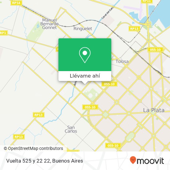 Mapa de Vuelta 525 y 22 22