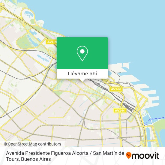 Mapa de Avenida Presidente Figueroa Alcorta / San Martín de Tours