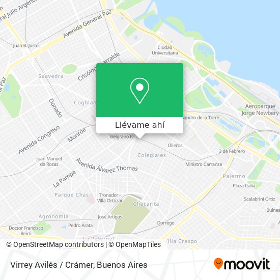 Mapa de Virrey Avilés / Crámer