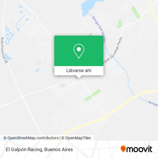 Mapa de El Galpón Racing