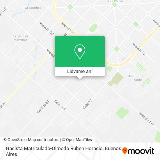 Mapa de Gasista Matriculado-Olmedo Rubén Horacio