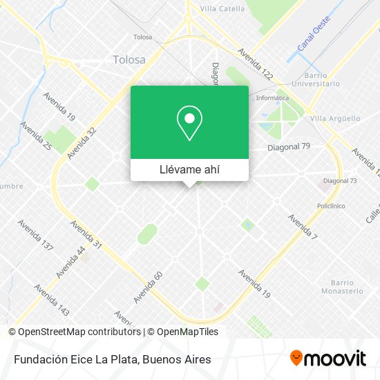 Mapa de Fundación Eice La Plata