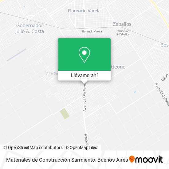 Mapa de Materiales de Construcción Sarmiento