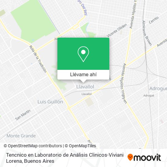 Mapa de Tencnico en Laboratorio de Análisis Clinicos-Viviani Lorena