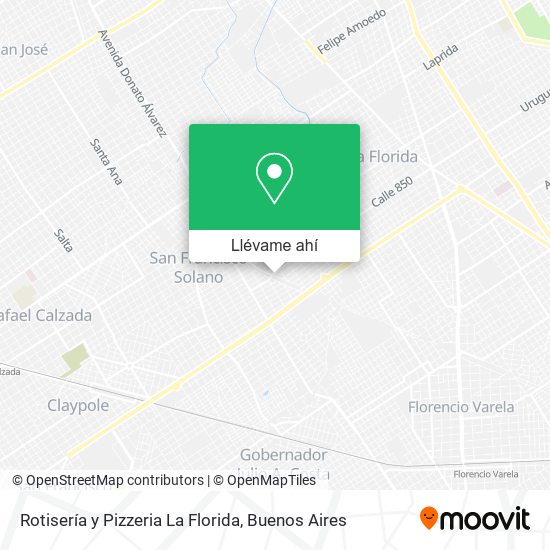 Mapa de Rotisería y Pizzeria La Florida