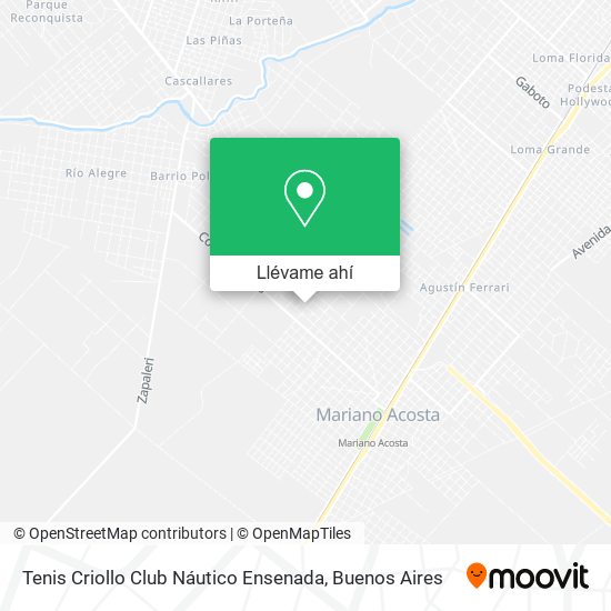 Mapa de Tenis Criollo Club Náutico Ensenada