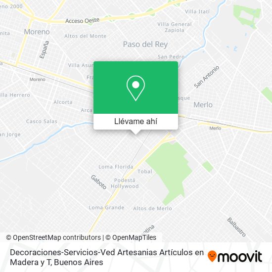 Mapa de Decoraciones-Servicios-Ved Artesanias Artículos en Madera y T