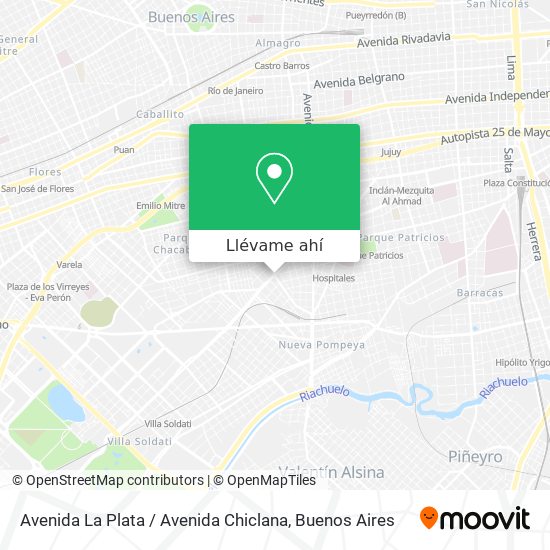 Mapa de Avenida La Plata / Avenida Chiclana