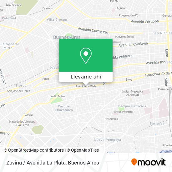 Mapa de Zuviría / Avenida La Plata