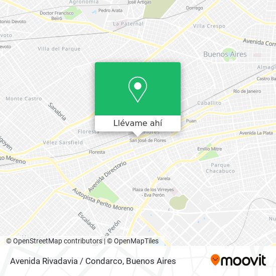 Mapa de Avenida Rivadavia / Condarco