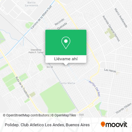 Mapa de Polidep. Club Atletico Los Andes