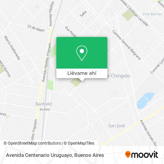 Mapa de Avenida Centenario Uruguayo