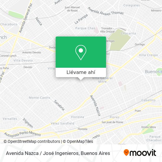 Mapa de Avenida Nazca / José Ingenieros