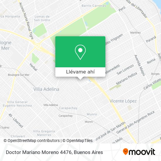 Mapa de Doctor Mariano Moreno 4476