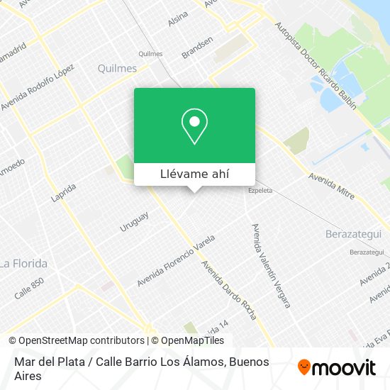 Mapa de Mar del Plata / Calle Barrio Los Álamos