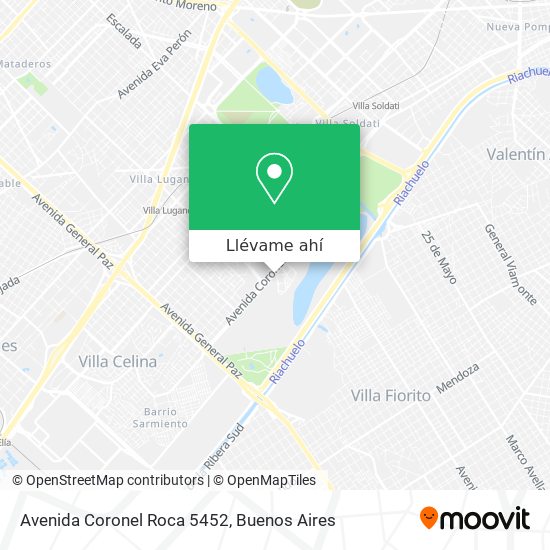 Mapa de Avenida Coronel Roca 5452