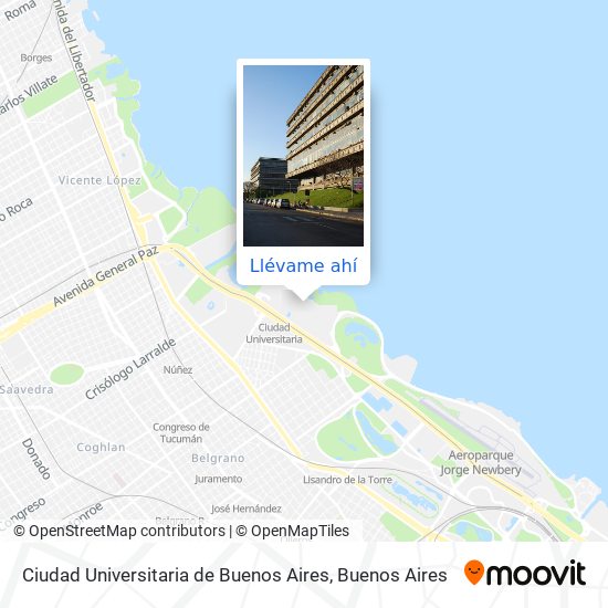 Mapa de Ciudad Universitaria de Buenos Aires