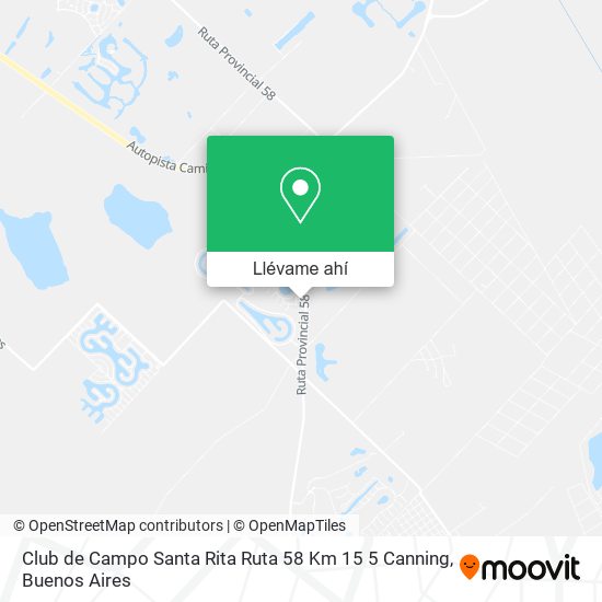Mapa de Club de Campo Santa Rita Ruta 58 Km 15 5 Canning