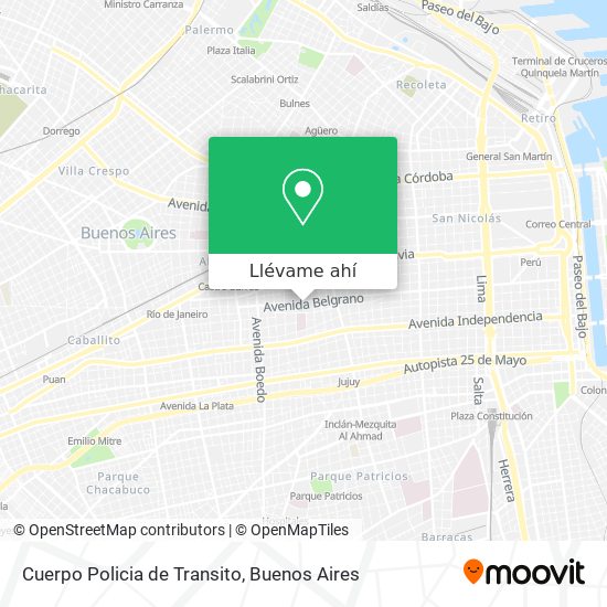 Mapa de Cuerpo Policia de Transito