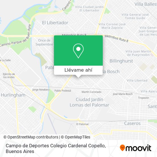 Mapa de Campo de Deportes Colegio Cardenal Copello