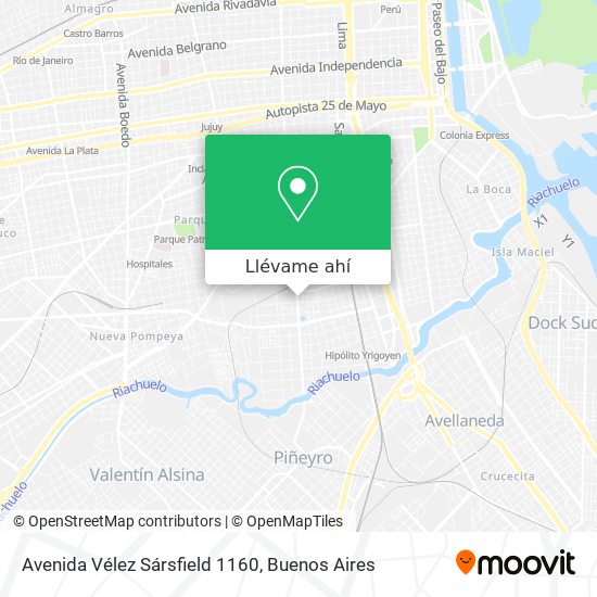 Mapa de Avenida Vélez Sársfield 1160