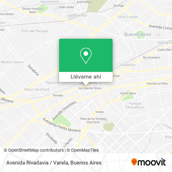 Mapa de Avenida Rivadavia / Varela
